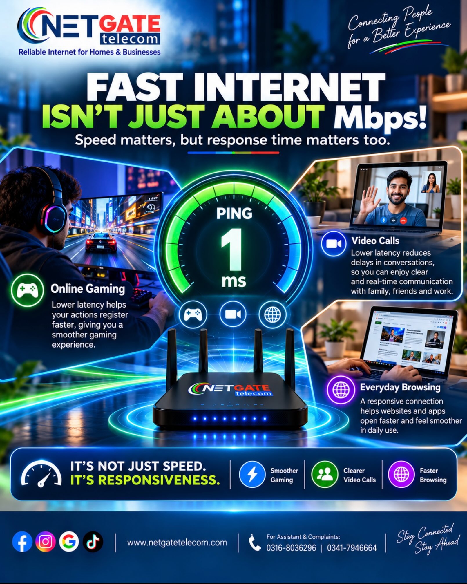 ⚡ FAST INTERNET ISN’T JUST ABOUT Mbps! Low ping matters for smoother gaming, video calls,…