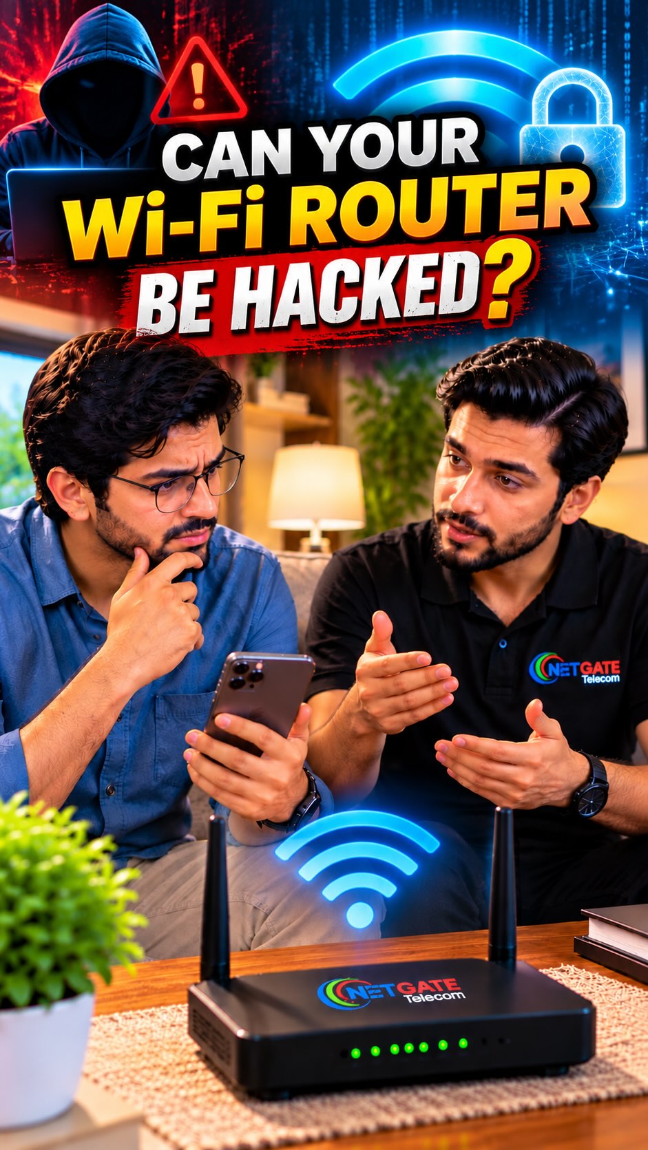 🔐 Kya aapka Wi-Fi router safe hai? 📶

#netgatetelecom #phalia #wifisecurity #routersecurity #internettips